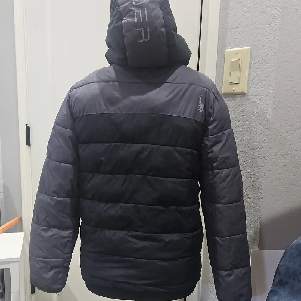 Spyder Kids Two-Tone Hooded Puffer Jacket